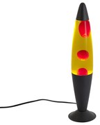 Lávová lampa žltá s červeným voskom vrátane LED - Molten Lava