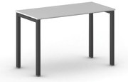 Kancelársky stôl PRIMO SQUARE, 120x60 cm, čierna podnož, sivá