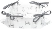 Textilné košíček na pečivo Dog Friends - 35 * 35 * 8 cm