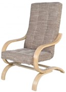 Kreslo pohojdávacie Oskar, sivá/rustikal (nubuk 96)