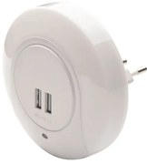 ACA Lighting Nočné svetlo do zásuvky 1W/4000K/IP20/2xUSB