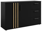 Komoda TOLIS 2D3S, čierna