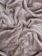 Plachta mikroplyš Deluxe do postieľky 60 x 120 cm - cappuccino