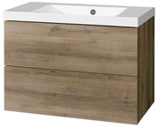 Mereo Mereo, Aira, kúpeľňová skrinka s umývadlom z liateho mramoru 81 cm, MER-CN741M