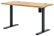 Elektrický výškovo nastaviteľný pc stôl Sonic (dub craft + čierna). Akcia -21%. Vlastná spoľahlivá doprava až k Vám domov. 1054960