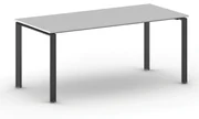 Rokovací stôl PRIMO INFINITY s čiernou podnožou 1800 x 900 x 750 mm, sivá