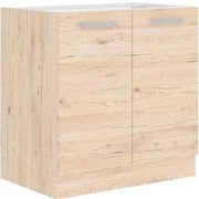 Skrinka do kuchyne Karolina dub bordeaux 80ZL 2F BB