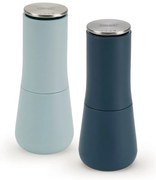 Súprava 2 modrých mlynčekov na soľ a korenie Joseph Joseph Milltop Sky