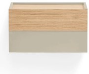 Nočný stolík v dekore duba v béžovo-prírodnej farbe Otto – Teulat