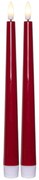 STAR TRADING LED sviečka Flamme Candy Red 26 cm – sada 2 ks