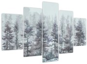 Obraz - Borovicový les II., aquarel (150x105 cm)