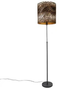 Stojacia lampa čierna tienidlo leopardí vzor 40 cm - Parte
