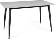 Jedálenský stôl RION 130x70 cm s keramickou doskou, biely mramor