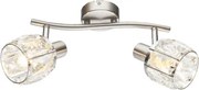Stropné osvetlenie Kris 28 cm, sklenený krištáľ, 2 svietidlá%