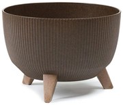 Kvetináč Ružová Línia 29x18 cm kávové espresso