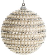 VIANOČNÁ BANKA NA STROMČEK SADA 6 KS (FI) 10 CM KRÉMOVÁ