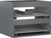 Mexen Box-A, závesná skrinka 60 cm, 2 zásuvky, grafitová matná, 91AX0-0600-470-2-66