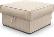 Krémový taburet SMART COSARO s úložným priestorom 65x65 cm