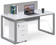 Kancelársky stôl s kontajnerom Houseland Prime Max 01 160 cm biely