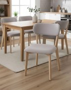 Jedálenská stolička Boston, drevená, béžová