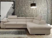 Rohová sedacia súprava Viera, béžová látka, pravý roh%
