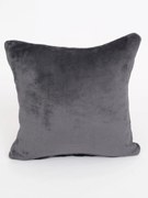 Obliečka na vankúš mikroplyš 40 × 40 cm –  Laura tmavo šedá