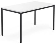 Kancelársky pracovný stôl QBUS, 1400x800 mm, biela/čierna