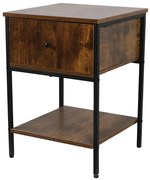 Nočný Stolík Loft 8624 E dark vintage wood