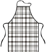 Kuchynská zástera CHECKS, bielo-čierna