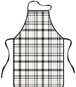 Kuchynská zástera CHECKS, bielo-čierna