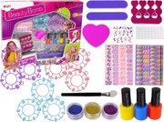 LEAN Toys Veľká sada na maľovanie nechtov Nálepky na nechty Separátory