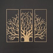 AMADEA Drevený trojdielny obraz - strom, rozmer 51 x 47 cm, český výrobok