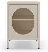 Krémový kovový nočný stolík Diora – Marckeric