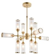 Endon 92214 - Luster na tyči TOUR 12xG9/3W/230V mosadz