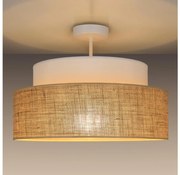 Prisadený luster BOHO 1xE27/60W/230V pr. 40 cm biela/béžová