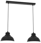 Luminex Luster na lanku SVEN 2xE27/15W/230V čierna LU9082
