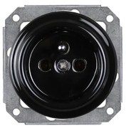 Elhard Okrúhla keramická zásuvka, čierna KV2000B