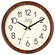 Nástenné hodiny JVD H608.3 s tichým chodom – imitácia dreva, 22 cm