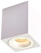 Stropné svietidlo Bima Ring Square, 1x biele kovové tienidlo