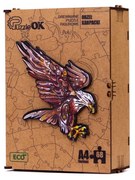 017501 3D drevené puzzle handmade - Orol A4