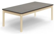 Stôl DECIBEL, 1600x800x530 mm, akustické linoleum, breza/tmavošedá