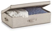 Pevný úložný box na oblečenie, na textil, pod posteľ, prúžok, 62x38x16cm