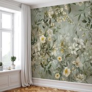 Fototapeta - Kvety olivovo zelené (147x102 cm)