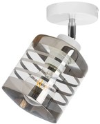 Bodové svietidlo Helix, 1x sklenené tienidlo so vzorom, w