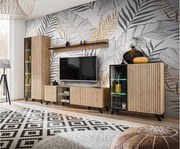 Obývacia stena Lyran (hikora jackson/čierna) (led)