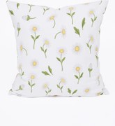 Bavlnená obliečka na vankúš Renforcé 40 × 40 cm - Sedmokrásky biele