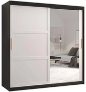 Skriňa Amiro 2 180 čierny/biely