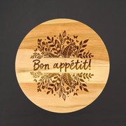 AMADEA Drevená servírovacia doska - podnos listy, masívne drevo, 25 cm