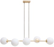 Luster na lanku FIRA 5xE27/60W/230V zlatá