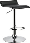 Barová stolička Andrea, čierna ekokoža%